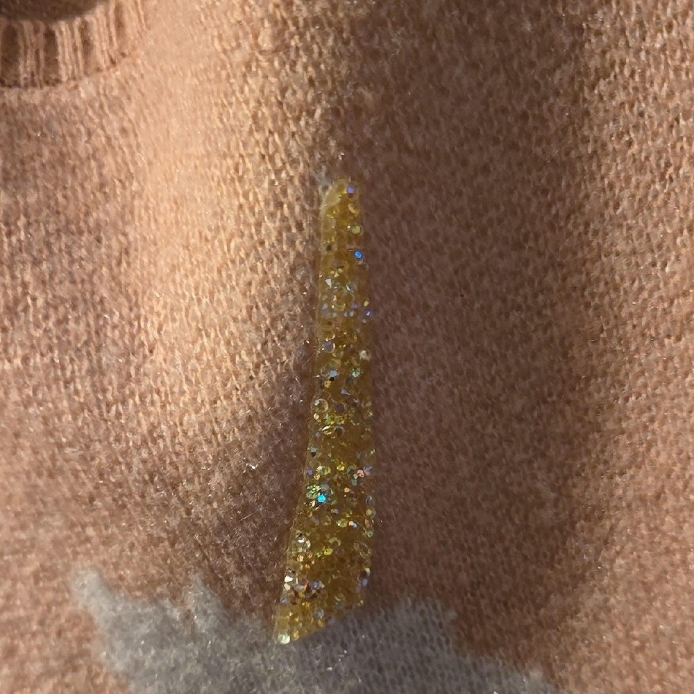 LC Lauren Conrad Tan and Gray V-Neck Sweater - Picture 3 of 7